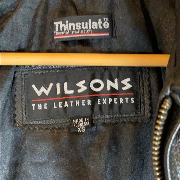 SOLD Wilsons black leather jacket - Picture 5 of 7